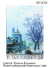 Almond Blossoms & Winter Landscape Double-sided Oil Painting Scarf